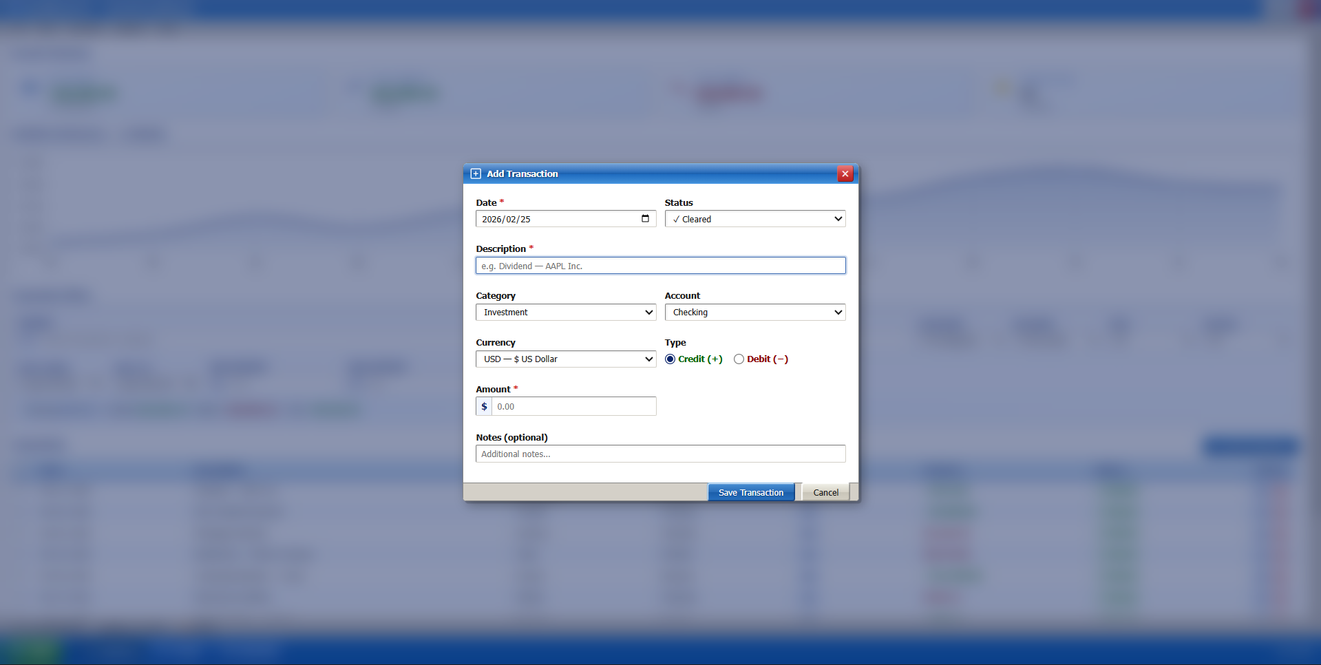 WealthDesk XP Financial Dashboard preview